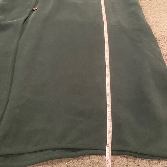 Due Per Due 100% Silk Green Jacket Size Medium - Picture 10 of 10